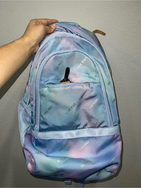 PINK Victoria's Secret Handbags - PINK Victoria's Secret Pastel Tie-Dye Backpack in Blue & Lavender